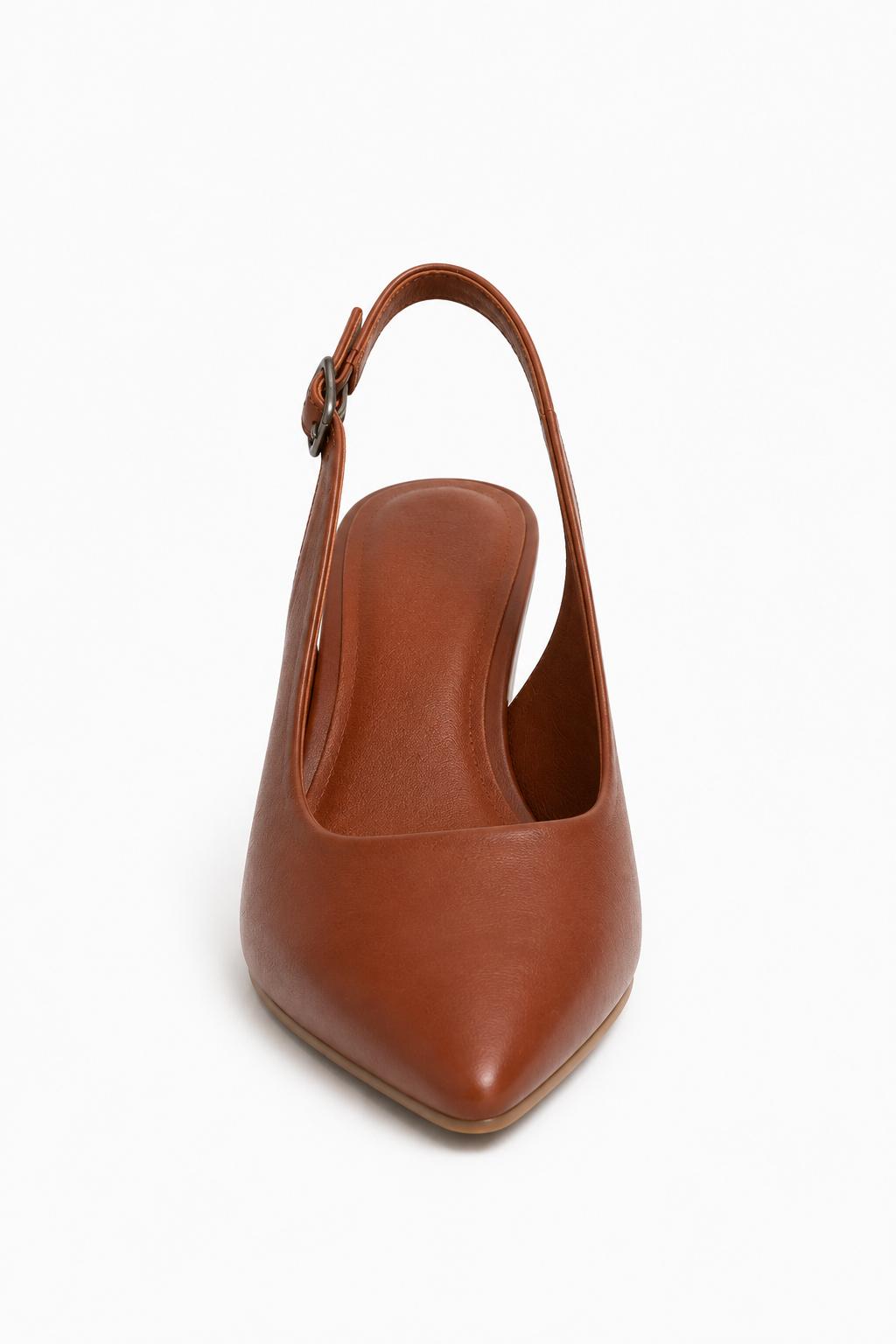 Zapato Color Camel con Tacón Cuña