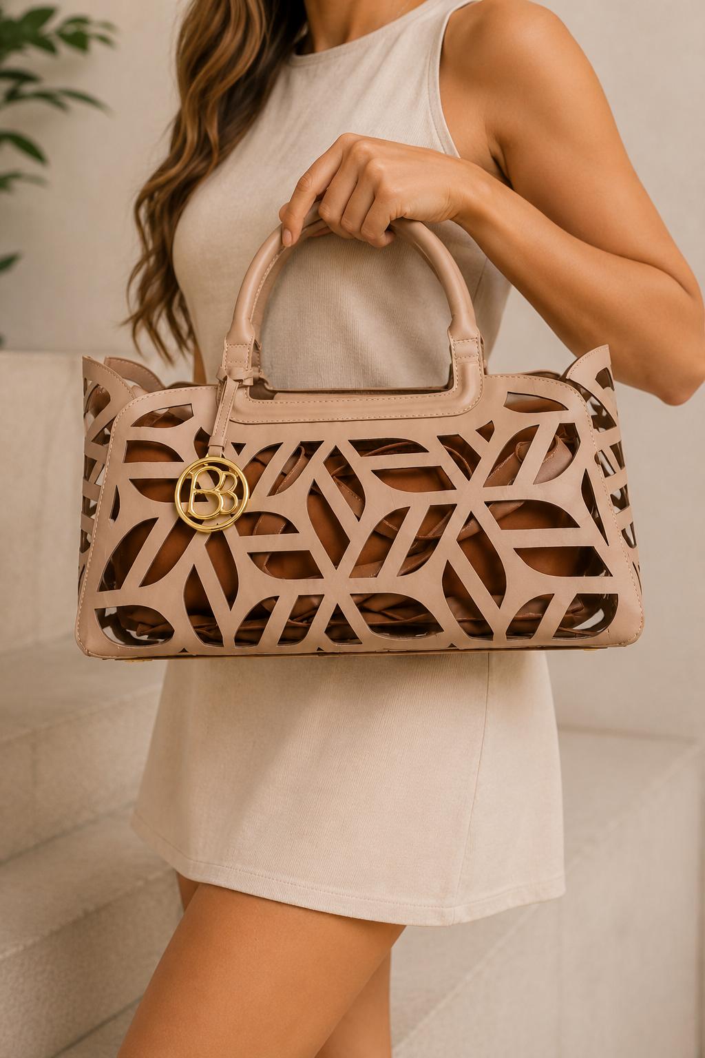 Bolso troquelado Camel
