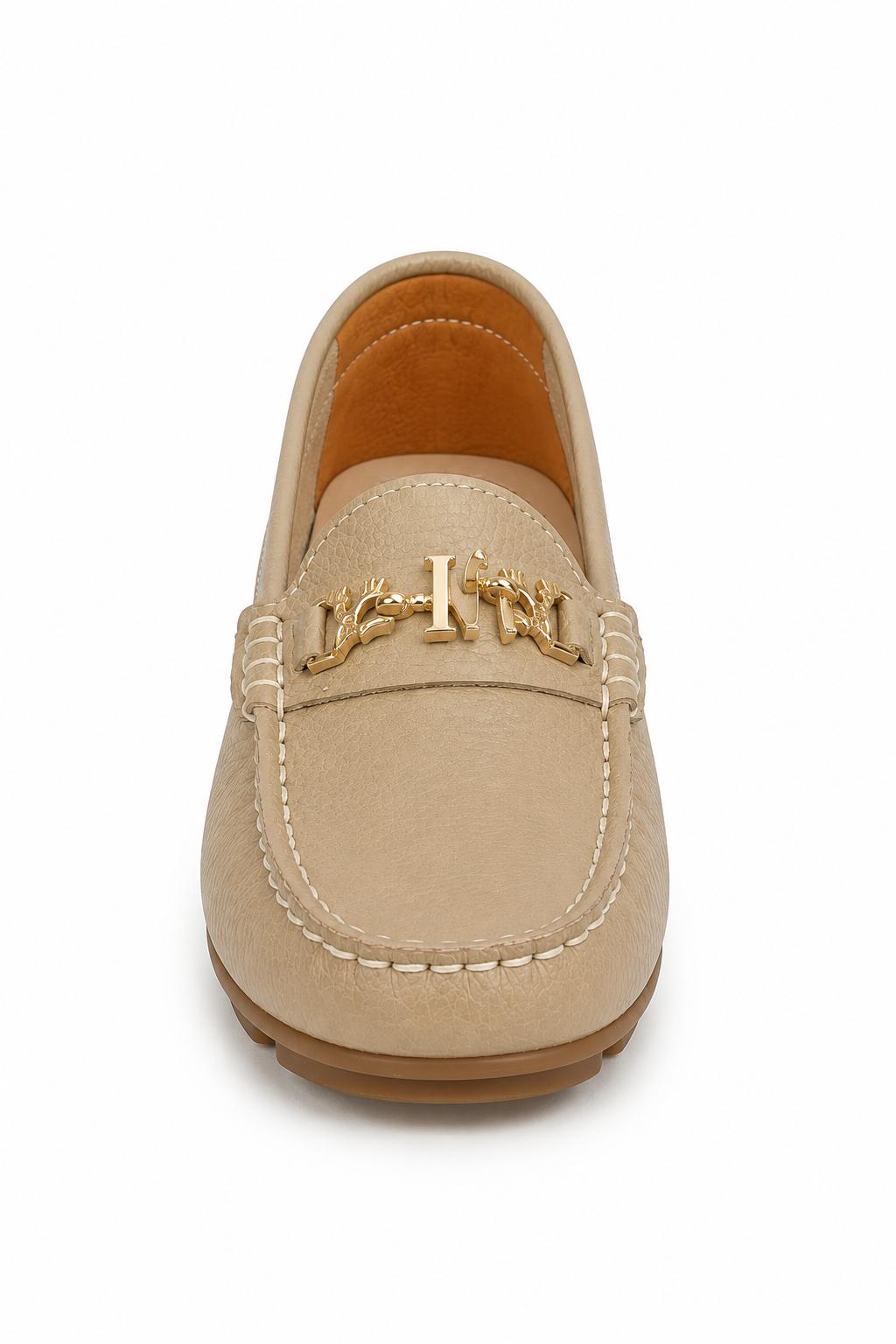 Mocasín Pardo Clásico con Herraje para Mujer