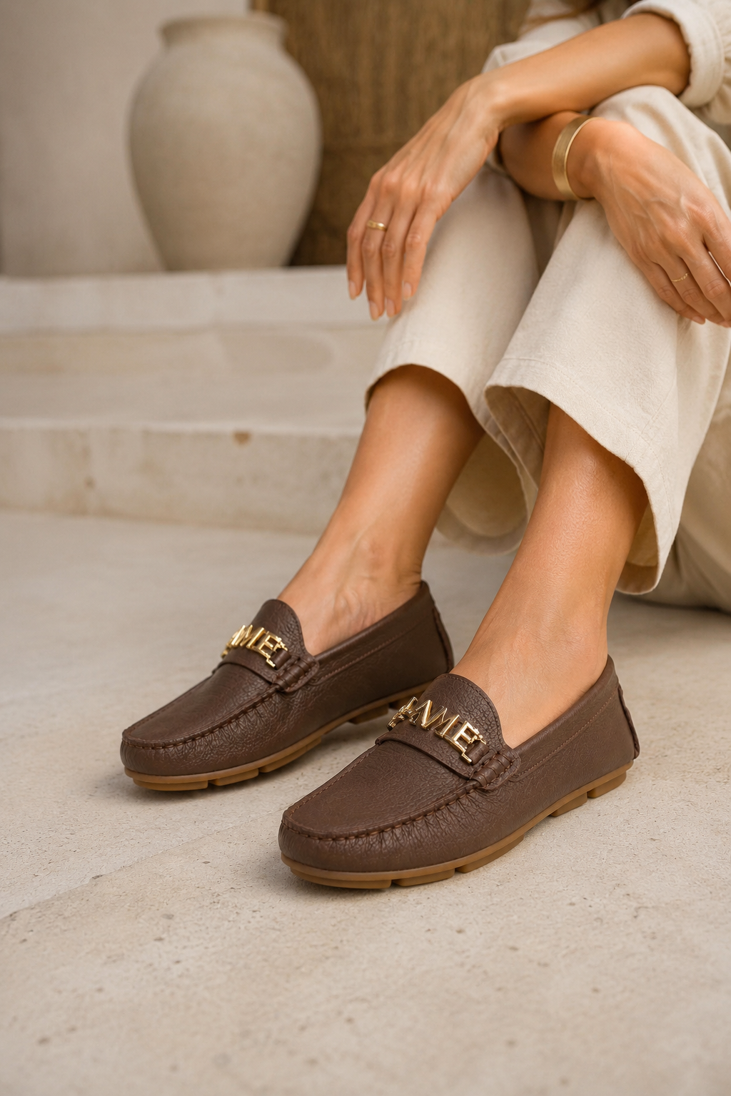 Mocasín Café Clásico para Mujer