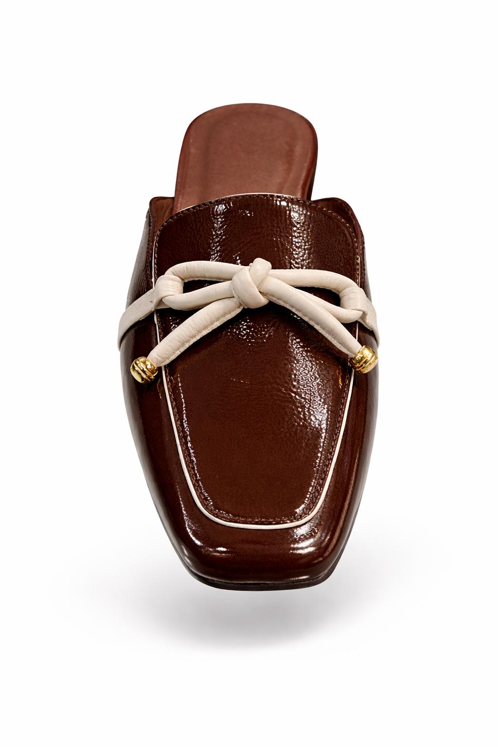 Zapato Mule Elegance Café