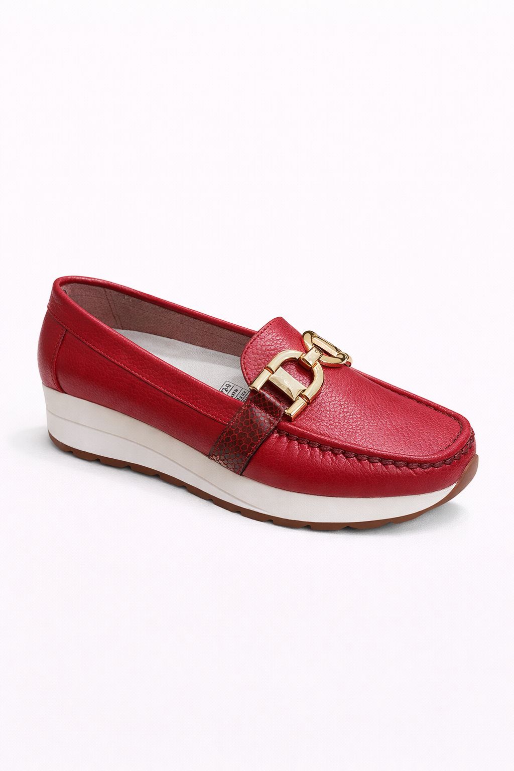 Mocasín casual rojo