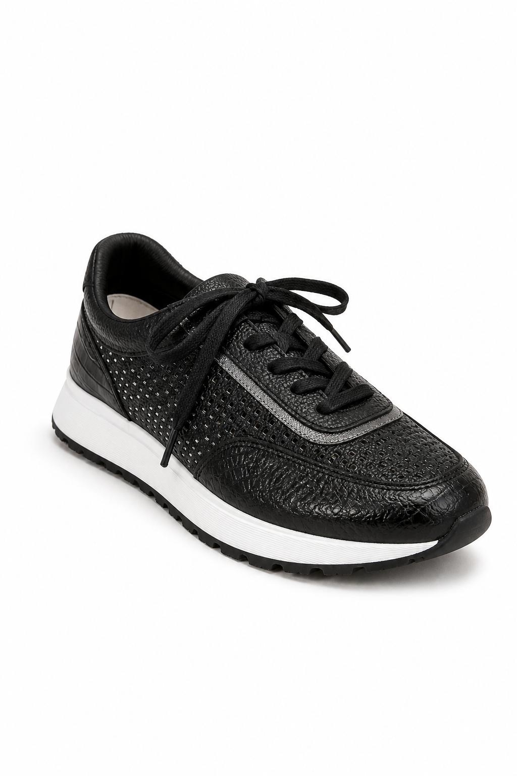 TENIS NEGRO X PLATEADO