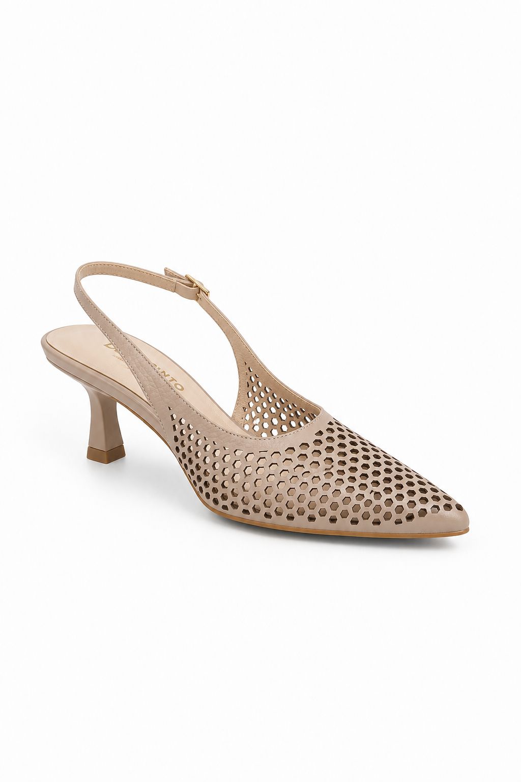 Zapato Slingback Nude Troquelado