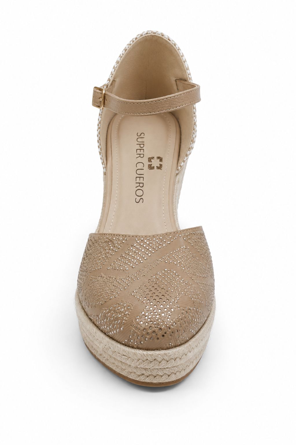Alpargata Plataforma Beige con Brillos