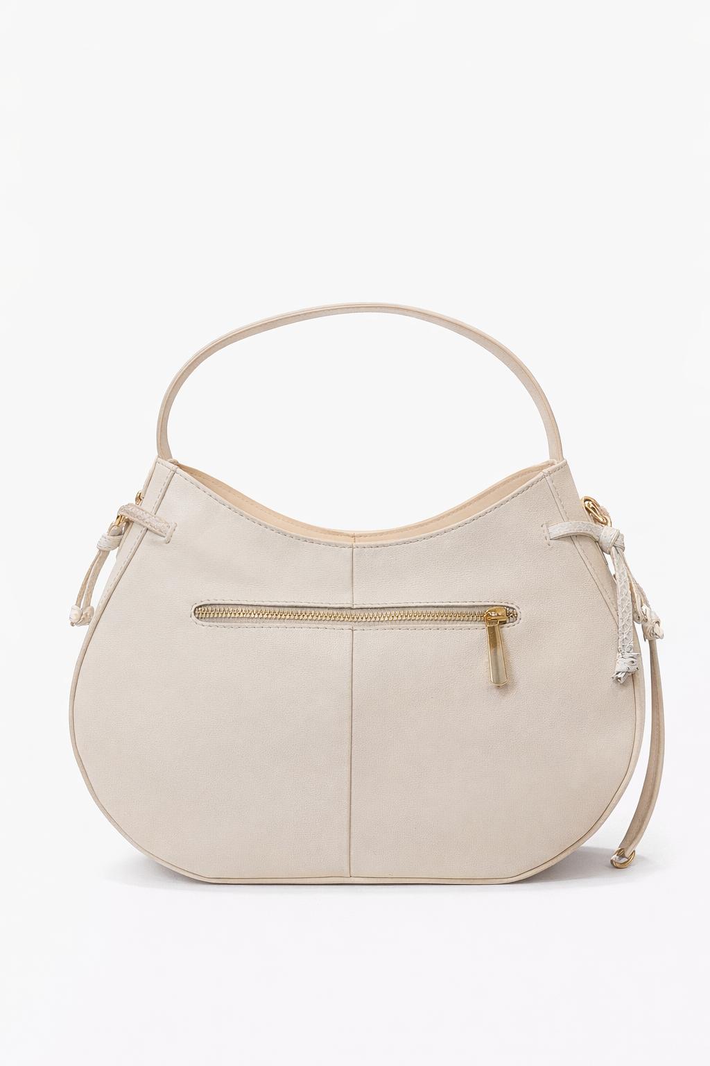 BOLSO EN CUERO BEIGE