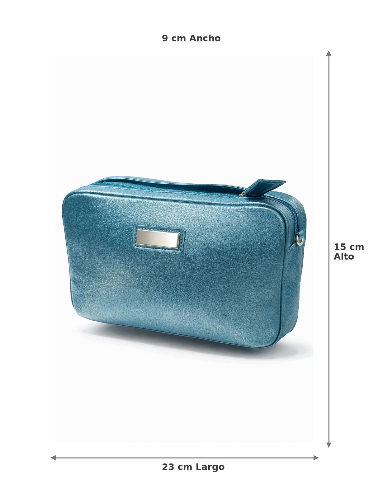 Bolso en cuero emili color azul
