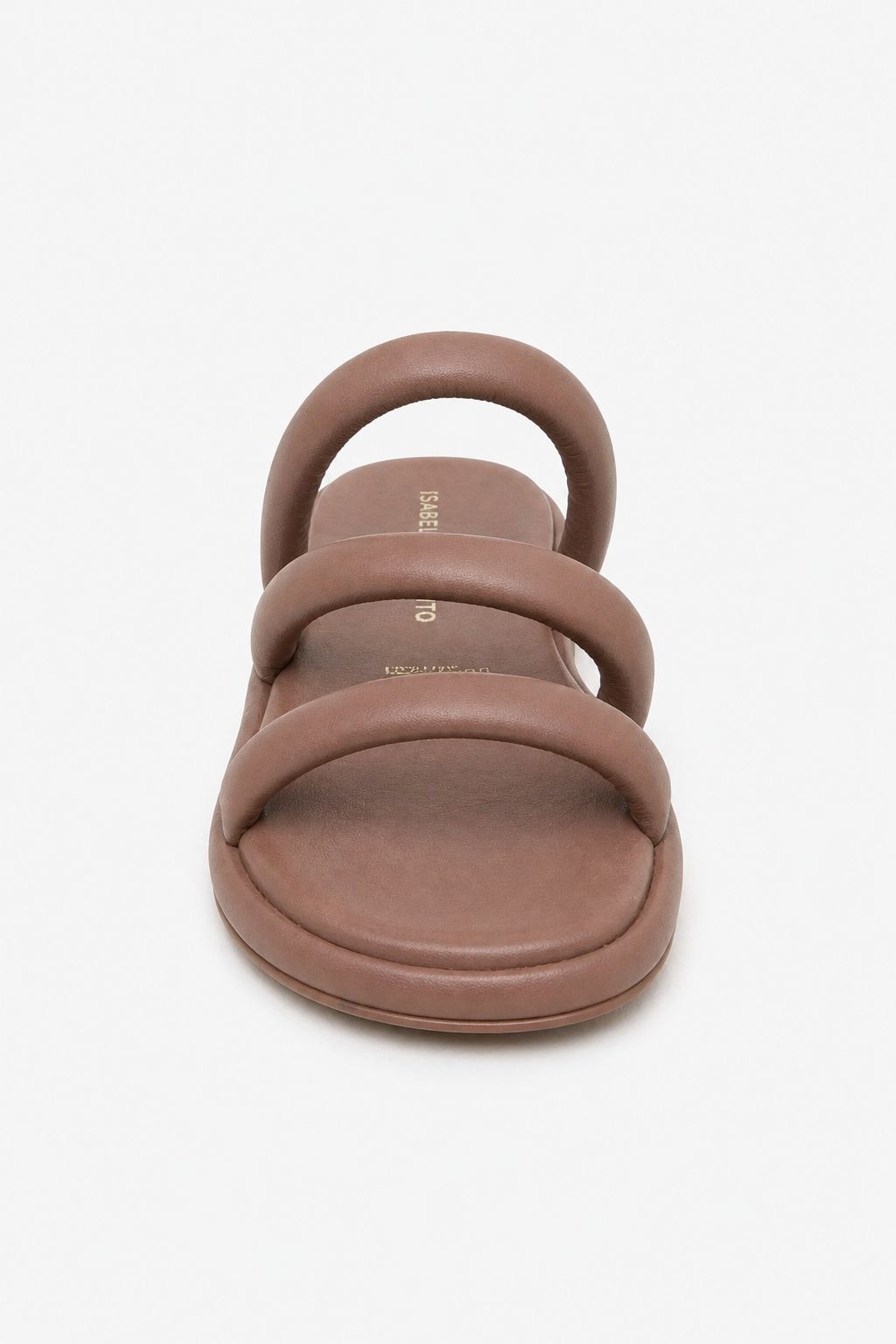 Sandalias planas acolchadas con tiras