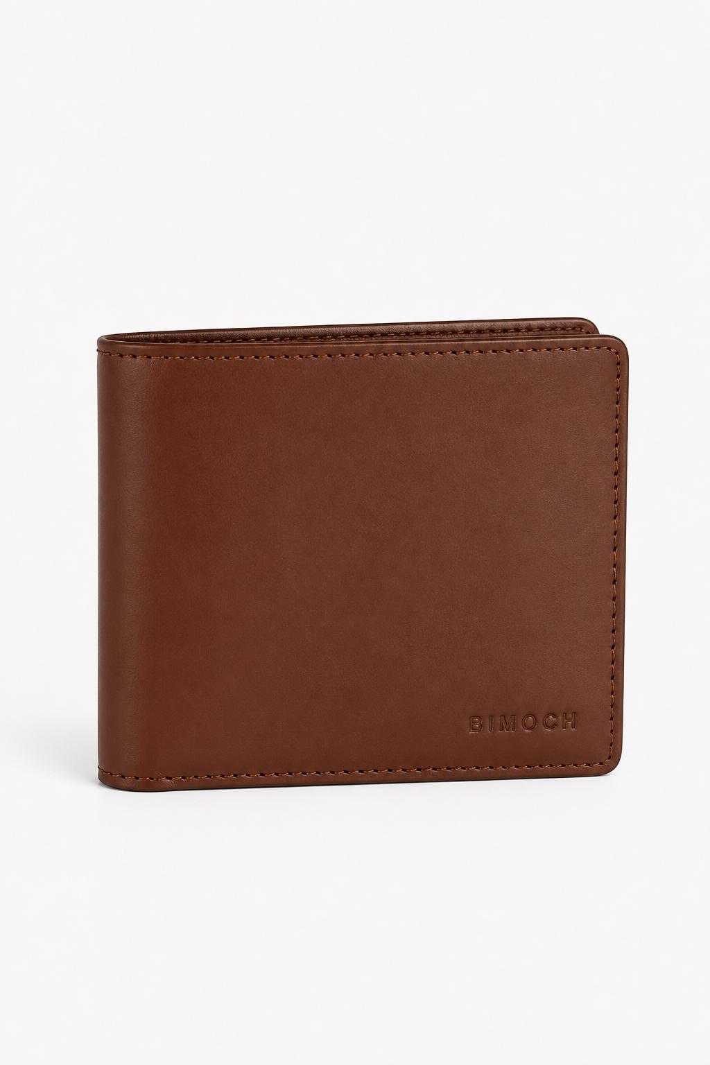billetera en cuero en café para hombre