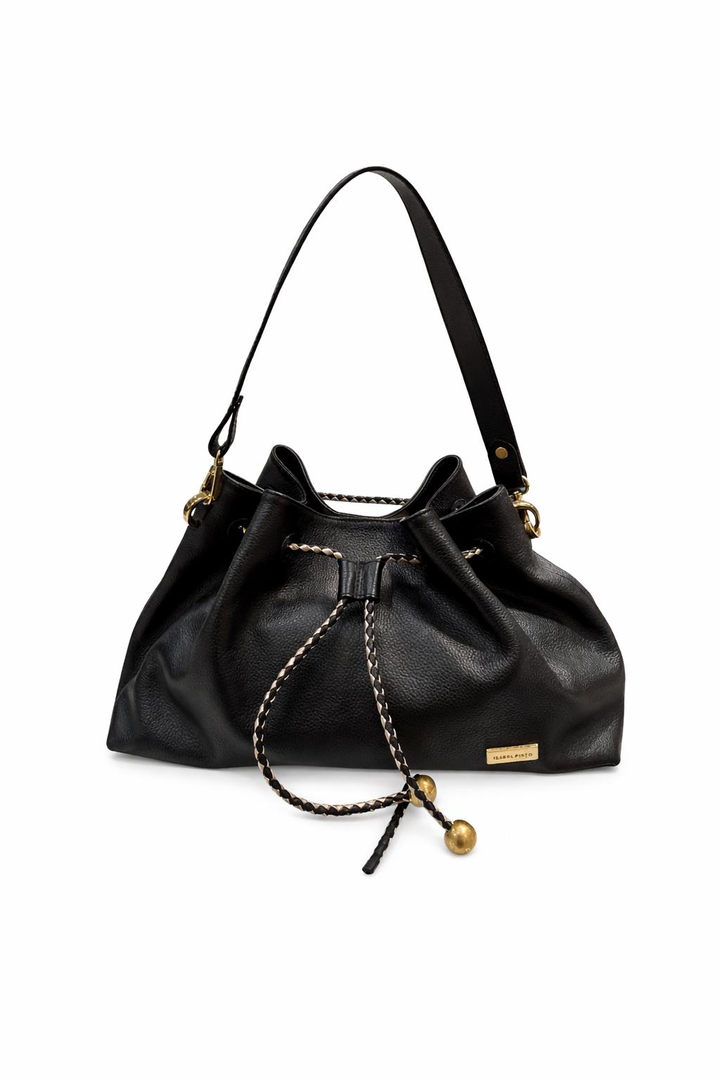 Bolso en cuero negro