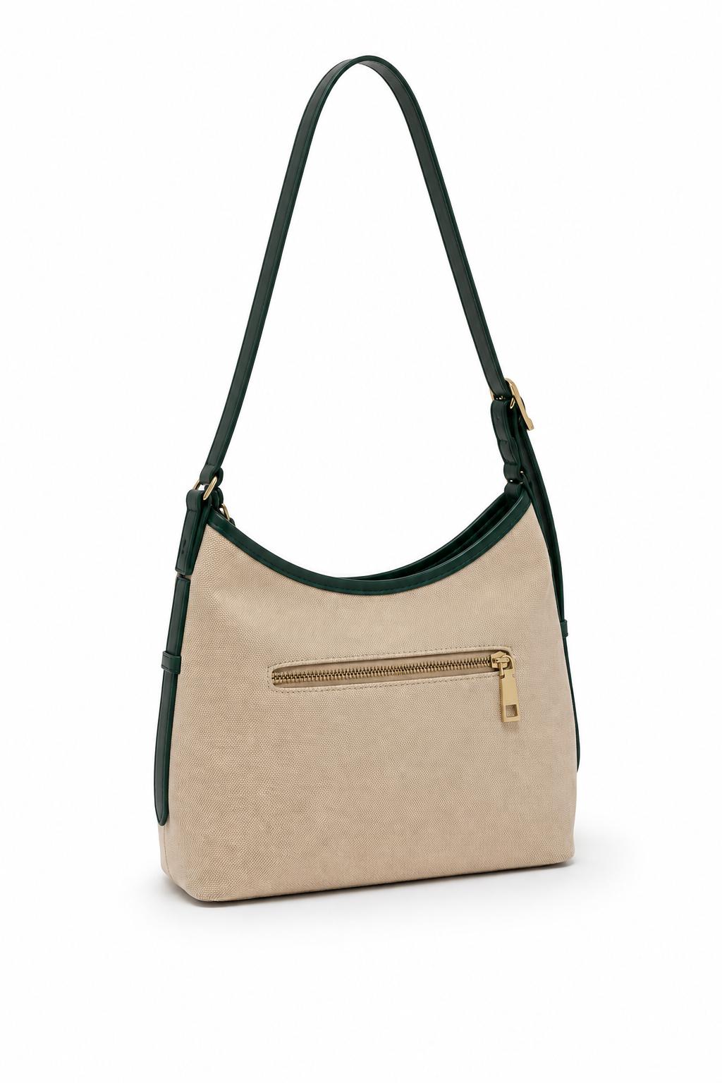 Bolso beige con diseño ilustrado “Cream Bear”