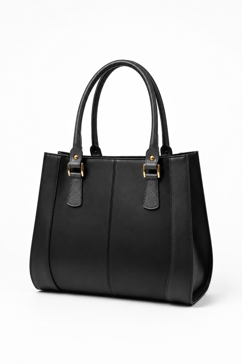 Bolso Negro con tejido