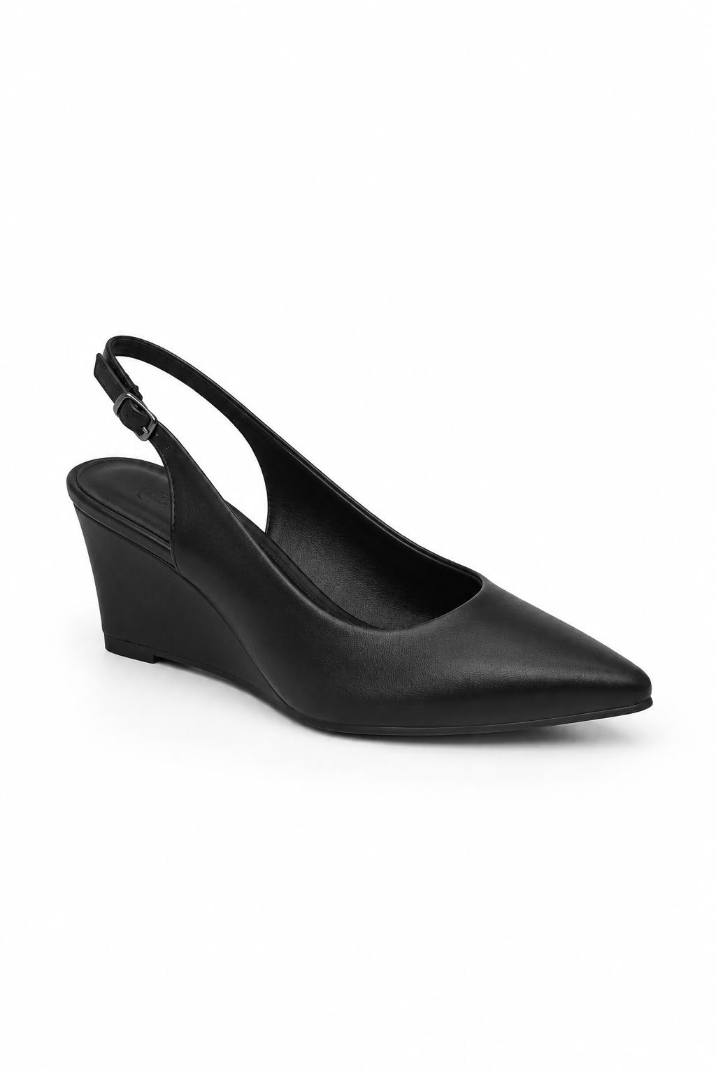 Zapato  Negro con Tacón Cuña