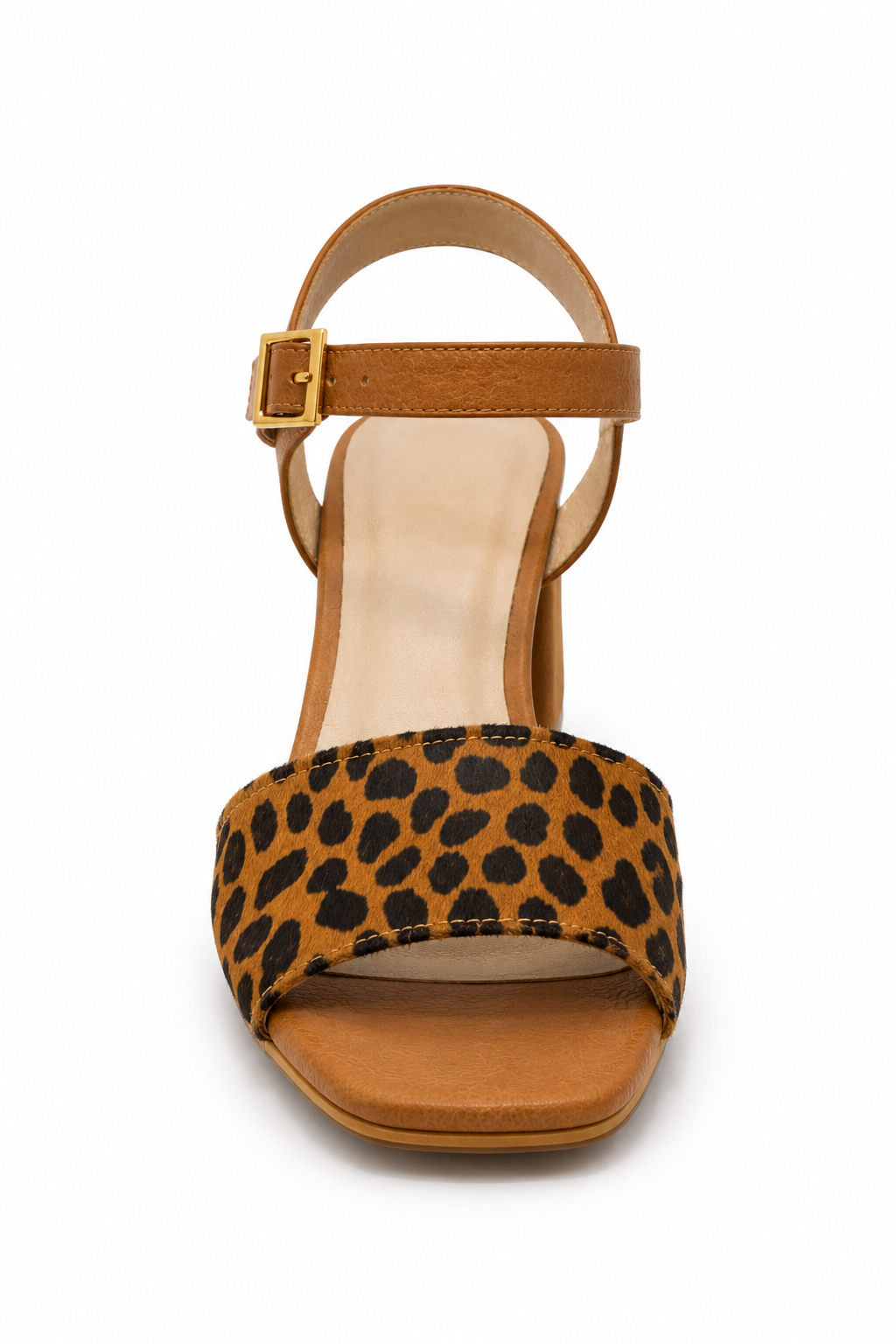 SANDALIA MARRÓN ANIMAL PRINT