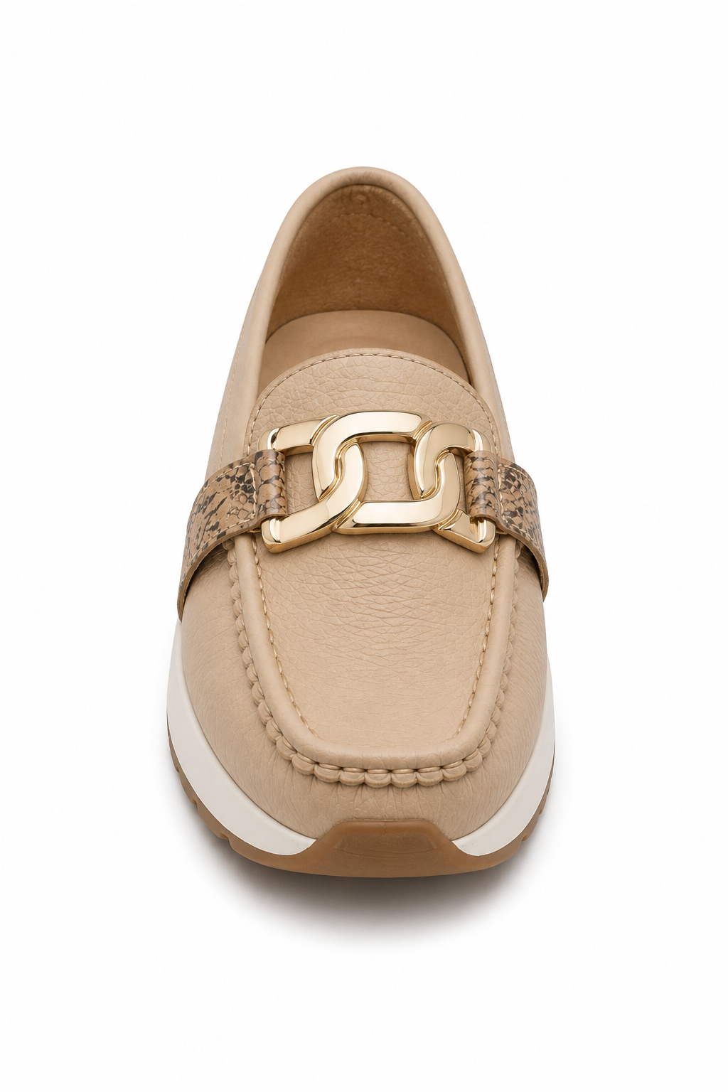Mocasín Casual de Plataforma Nuez para Mujer