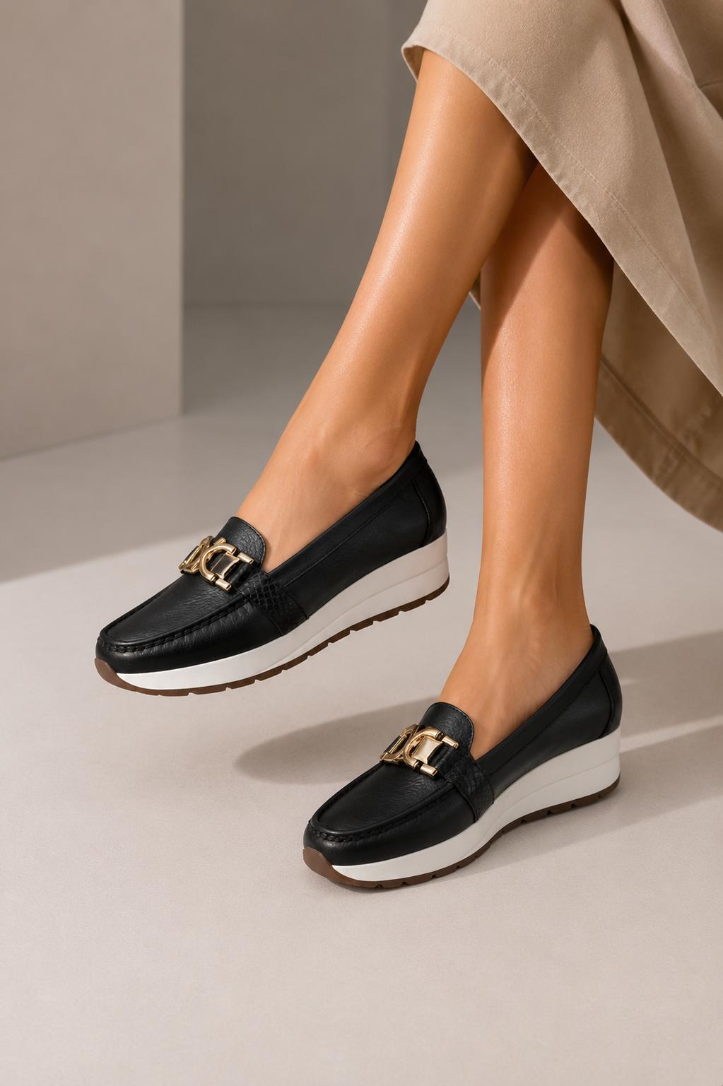 Mocasín casual negro