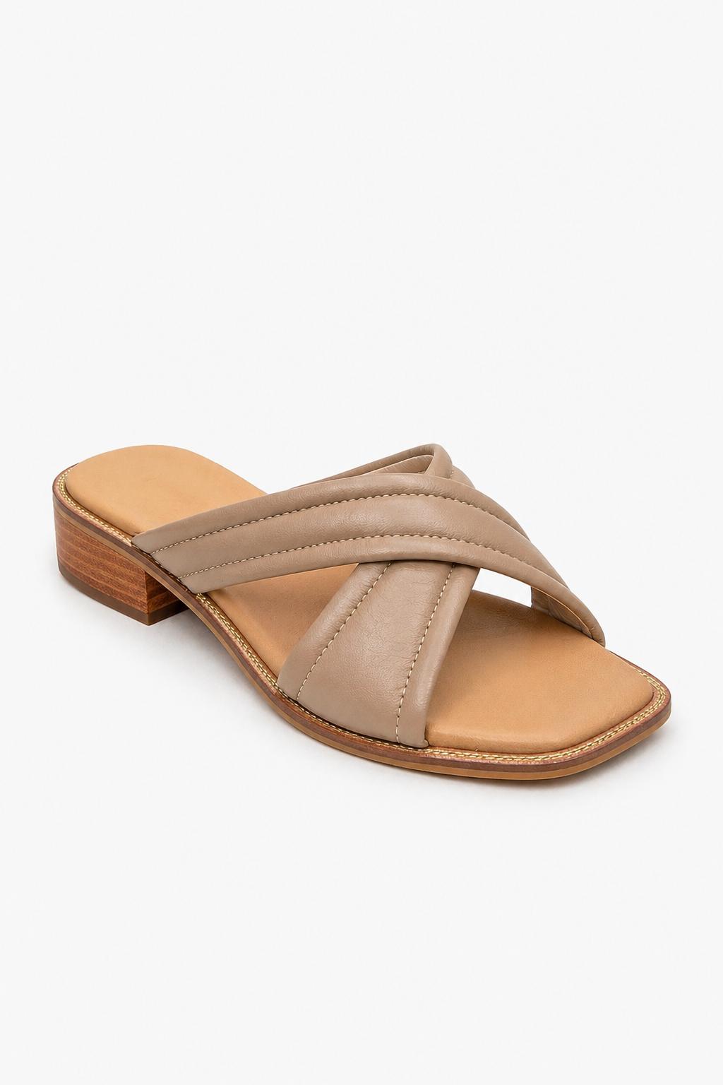 Sandalias Bajas con Diseño Cruzado para Mujer