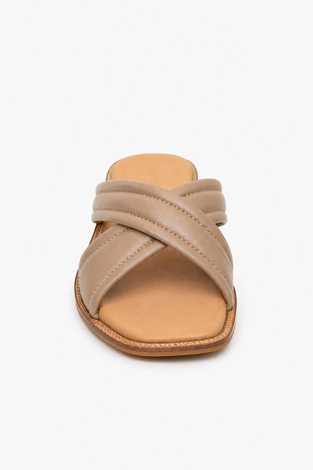 Sandalias Bajas con Diseño Cruzado para Mujer