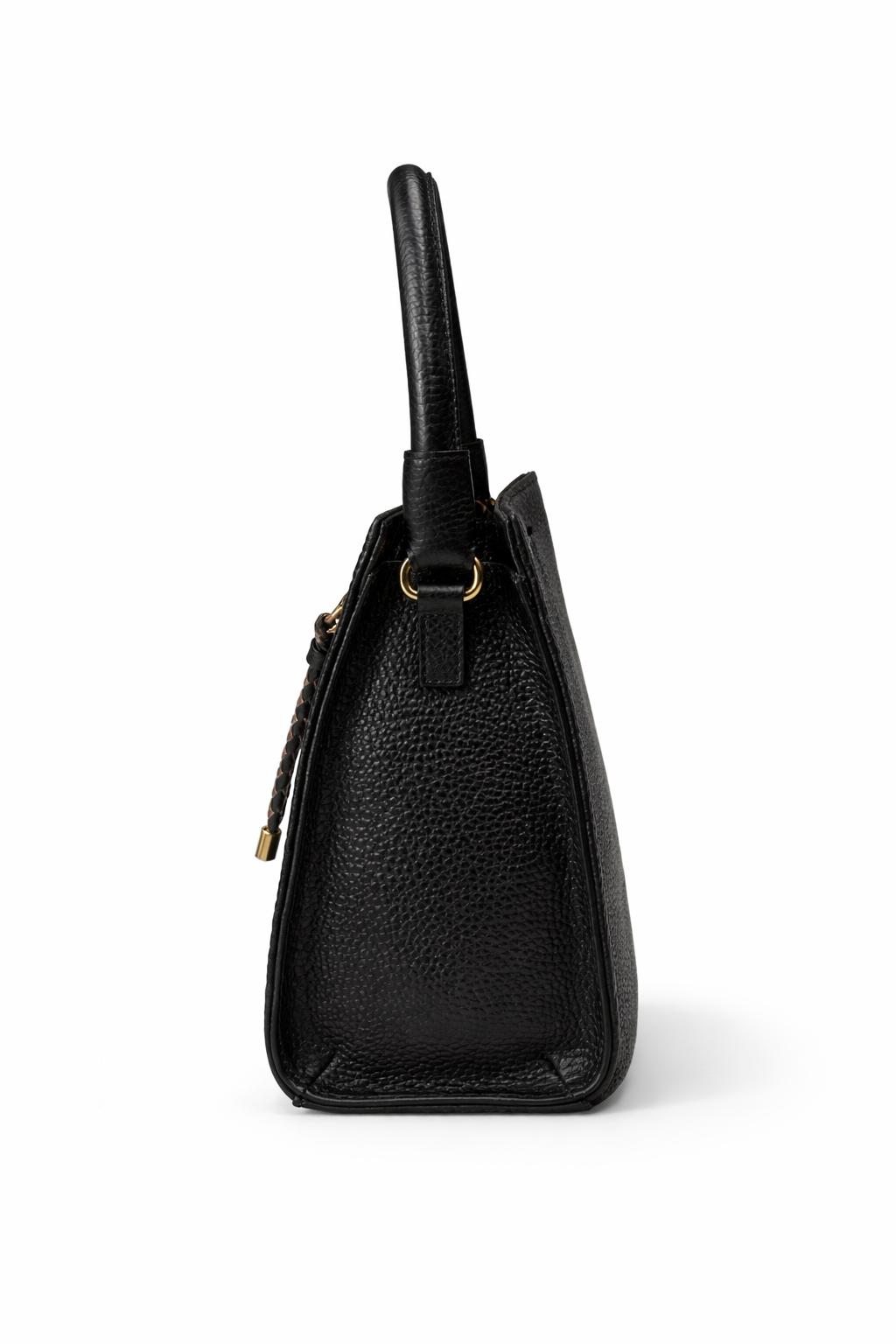 Bolso Elegancia Trenzada Negro