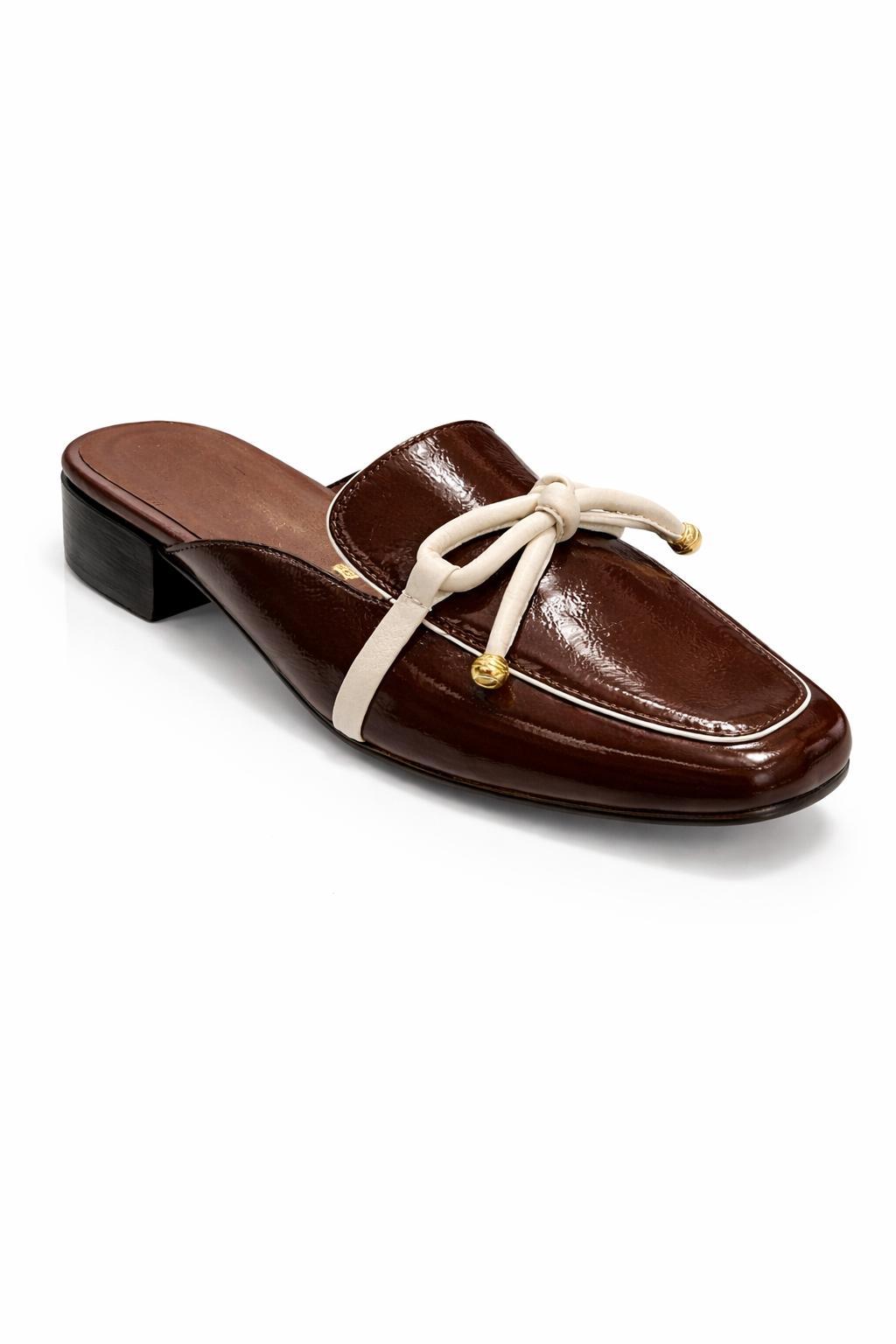 Zapato Mule Elegance Café