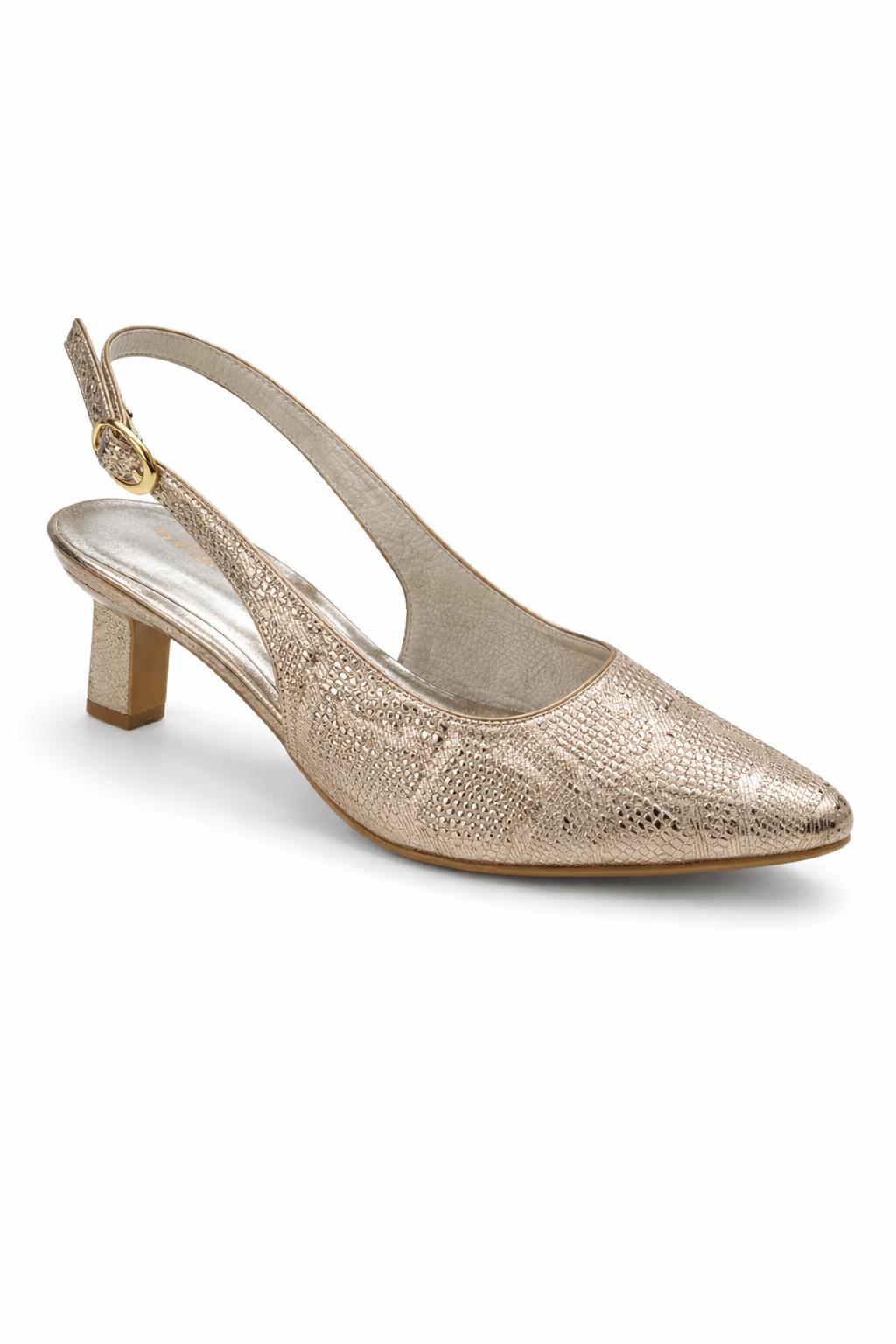 Zapato Slingback Elegance dorado