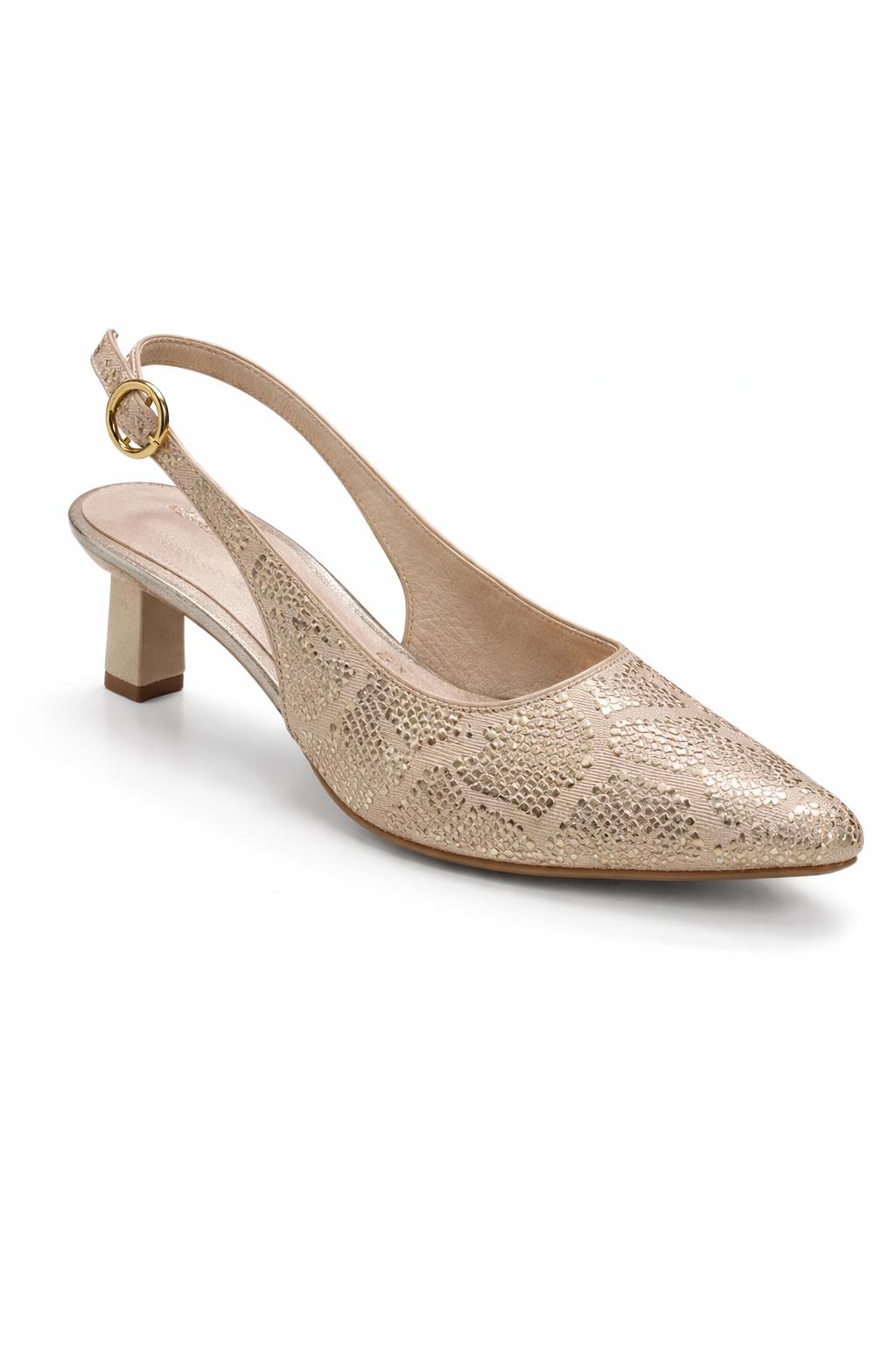 Zapato Slingback Elegance Beige