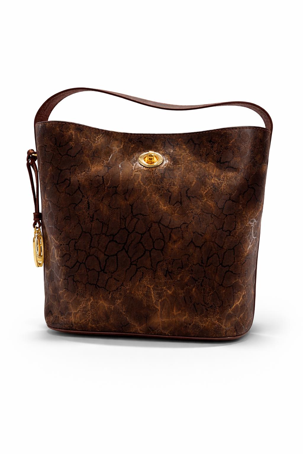 Bolso Elegancia Terracota en Cuero Texturizado