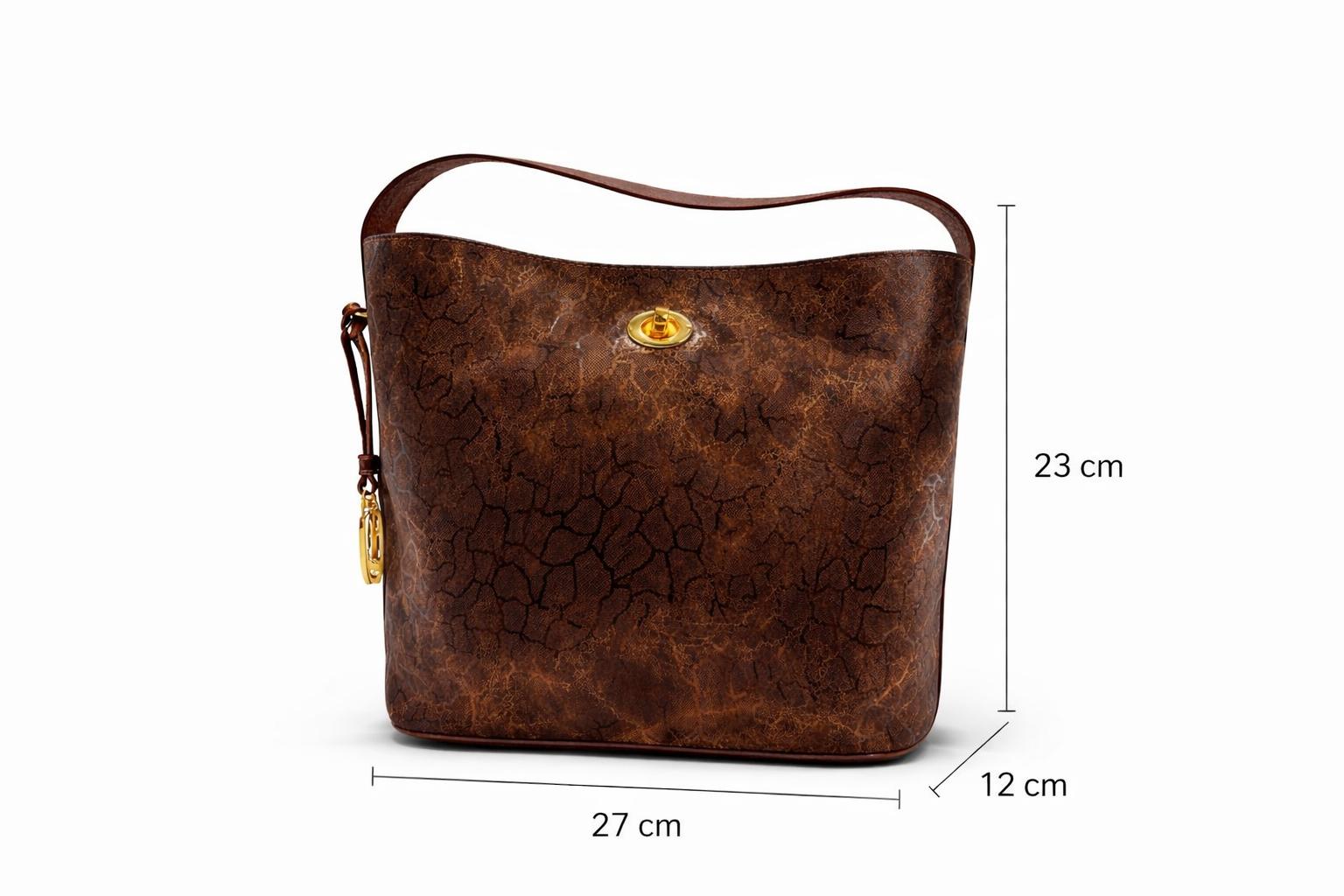 Bolso Elegancia Terracota en Cuero Texturizado