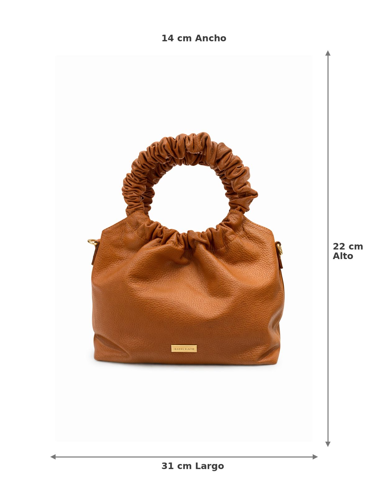 BOLSO EN CUERO MIEL