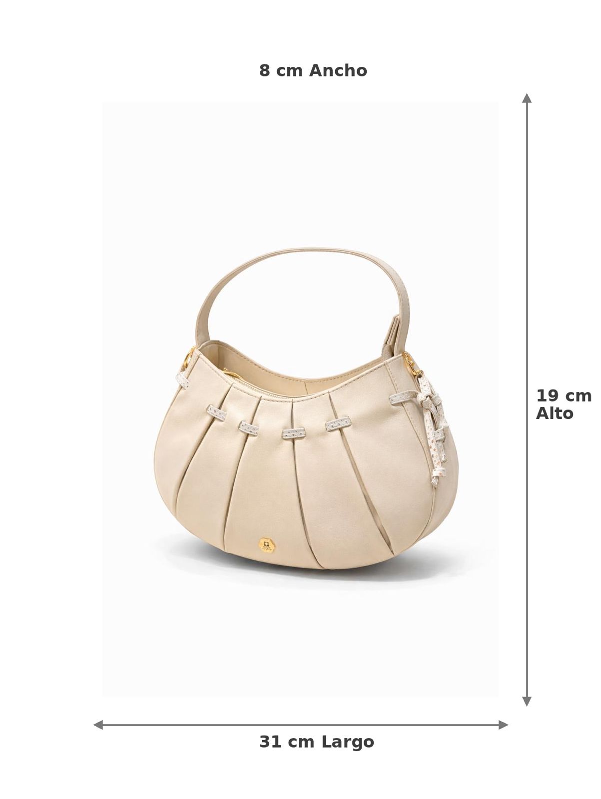 BOLSO EN CUERO BEIGE