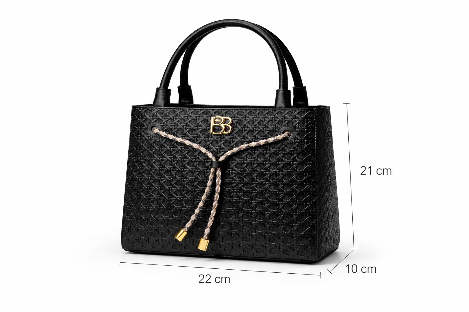 Bolso Elegancia Trenzada Negro