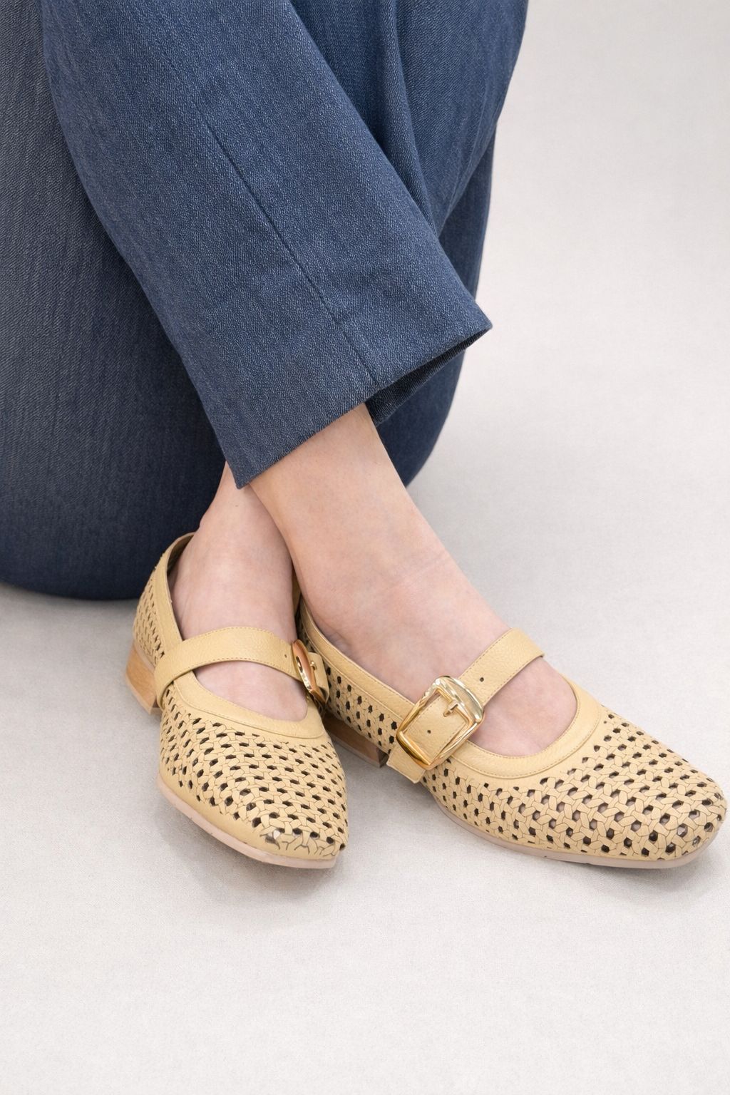 Zapato Mary Jane Natural Weave