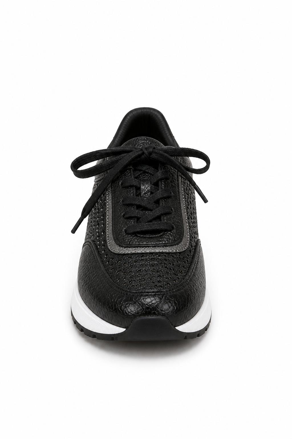 TENIS NEGRO X PLATEADO