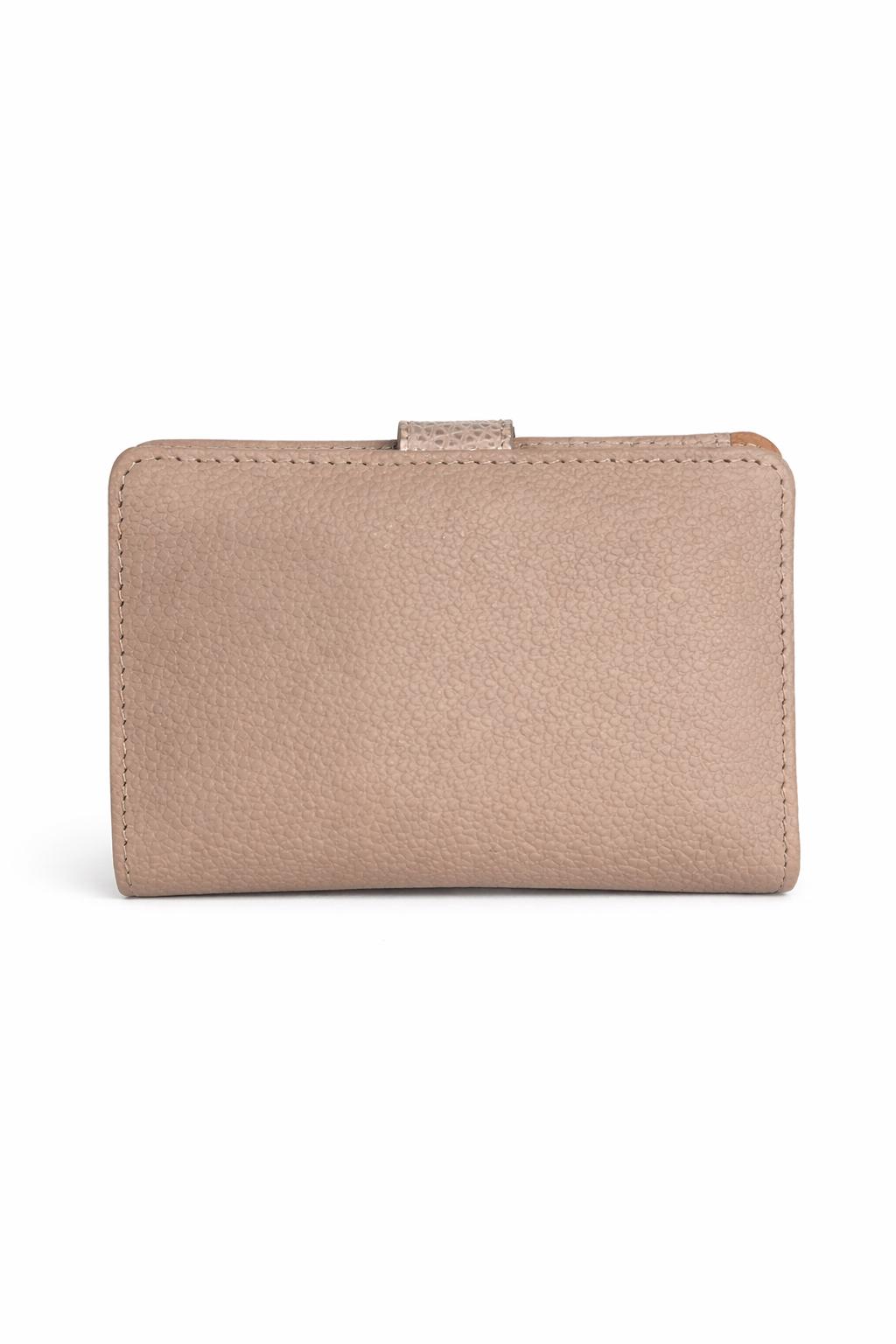 Billetera de Dama en Cuero Beige