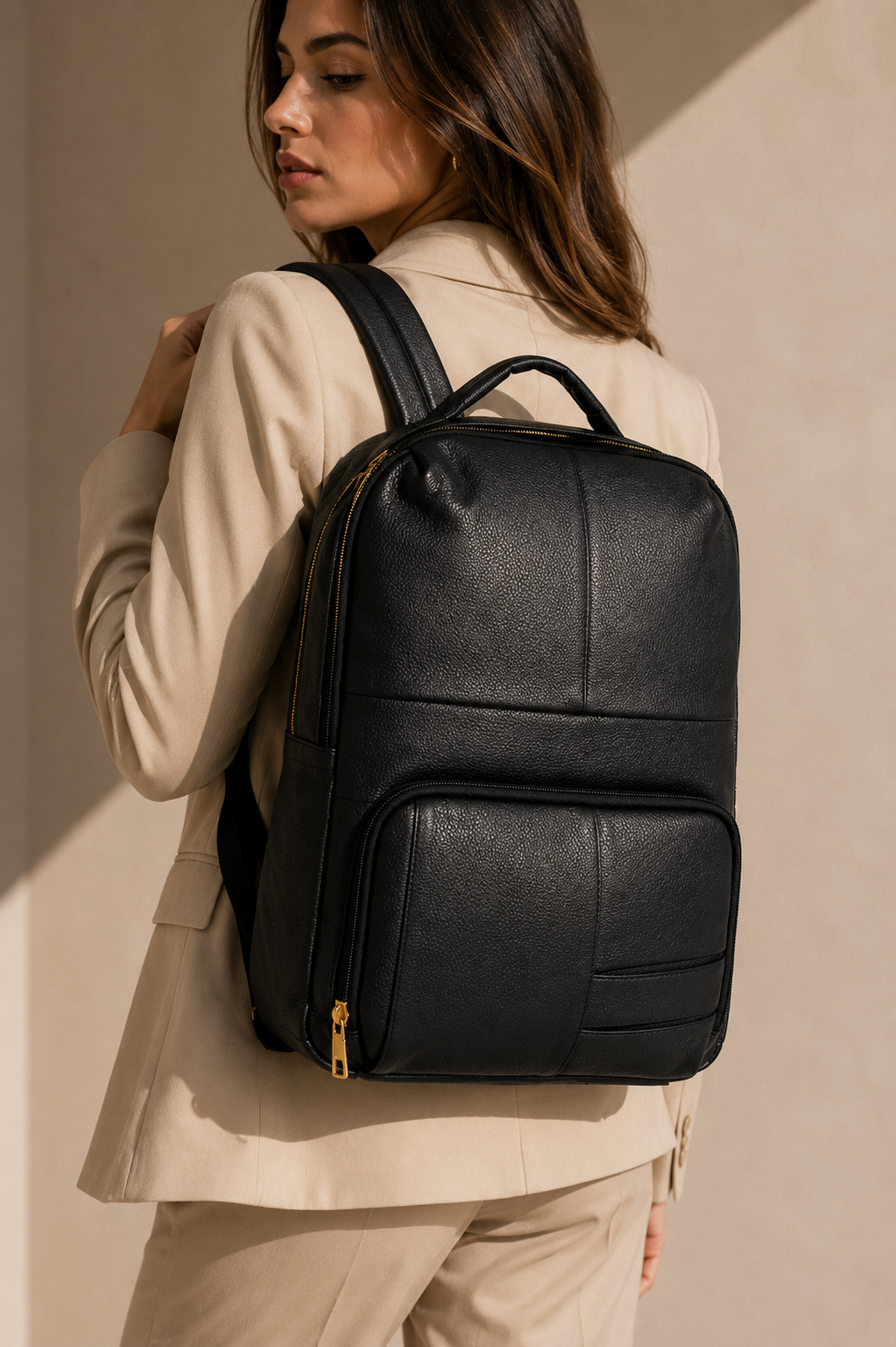 morral en cuero para mujer