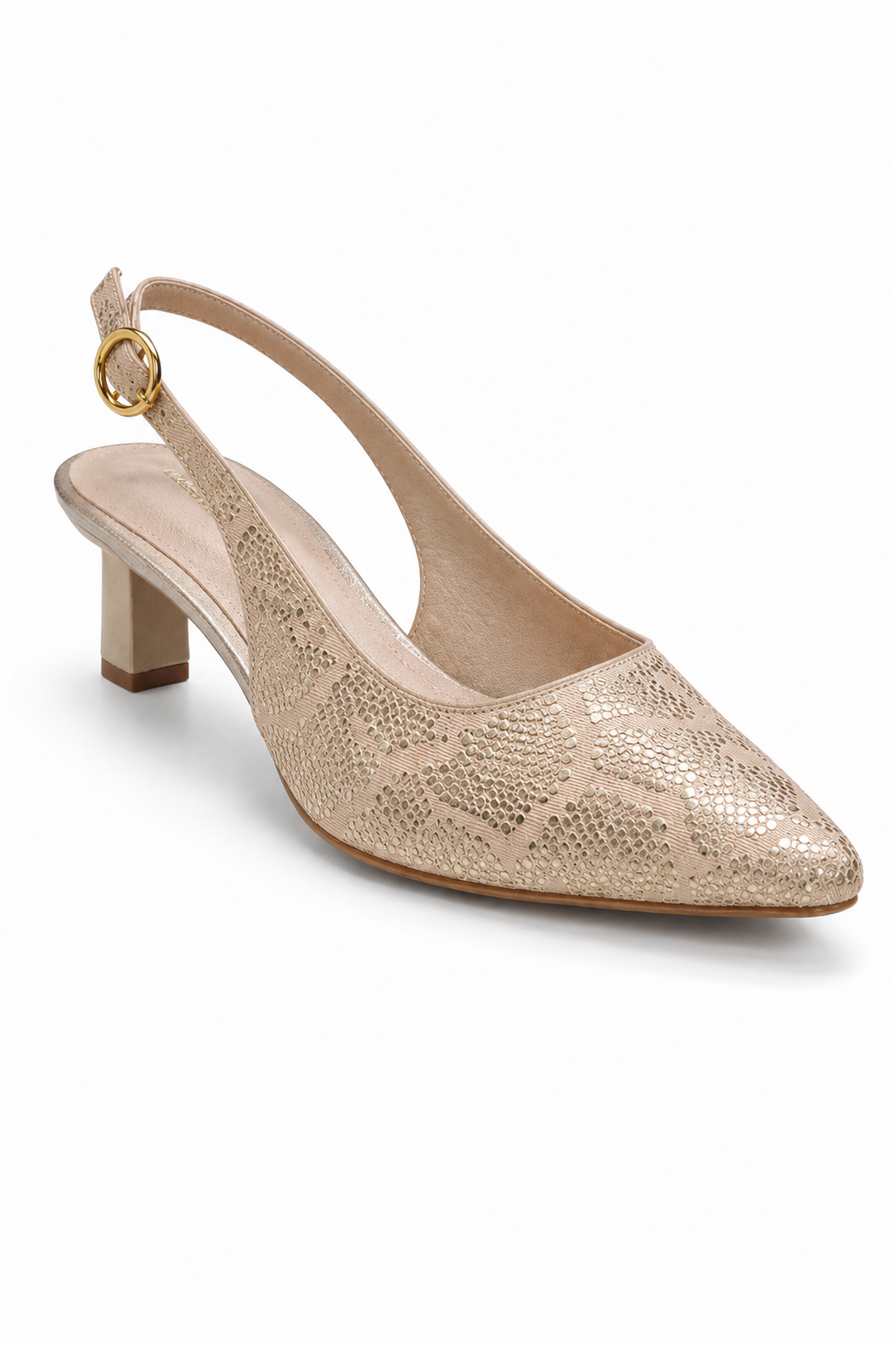 Zapato slingback color beige